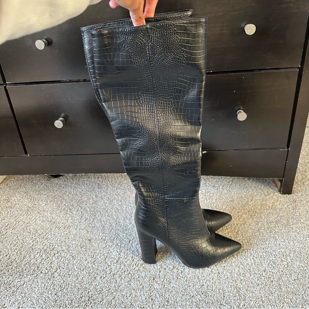 BELLINI MILLA BLACK CROC BOOT - Picture 5 of 15